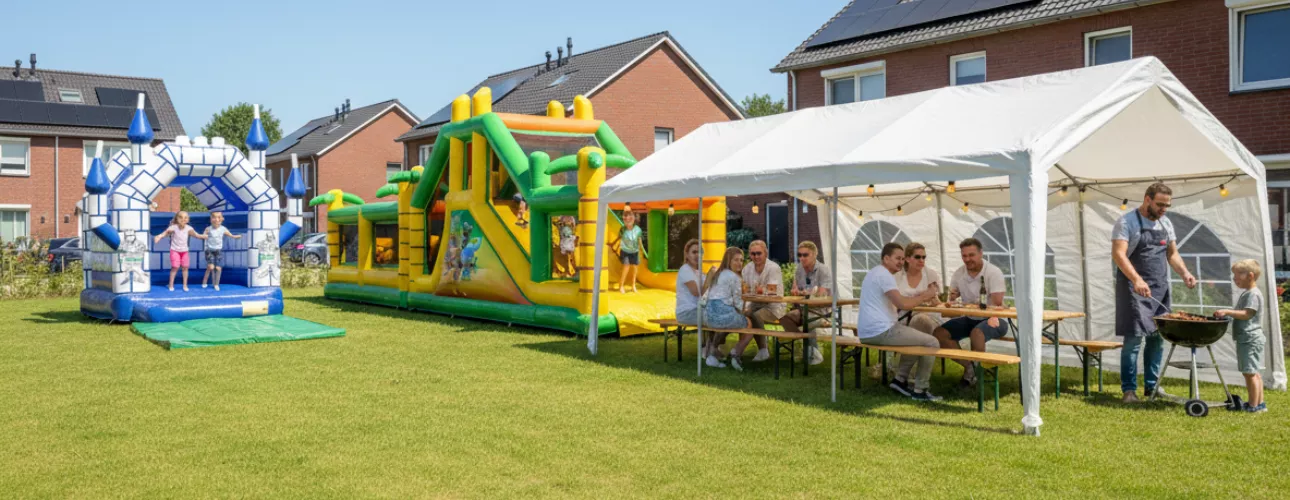 Buurtfeest organiseren met Springkussenverhuur Flevoland